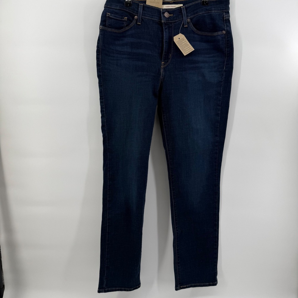 Levis Classic Straight Hypersoft Jeans Dark Wash Mid Rise 8M W29 L30 39250-0061